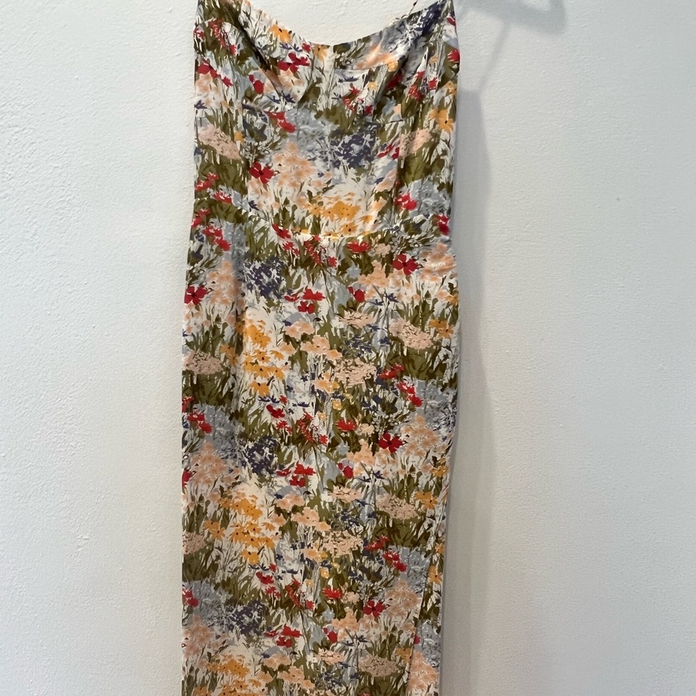 Reformation Kourtney Tie Strap Dress - Countryside - Size 6 - Picture 4 of 5
